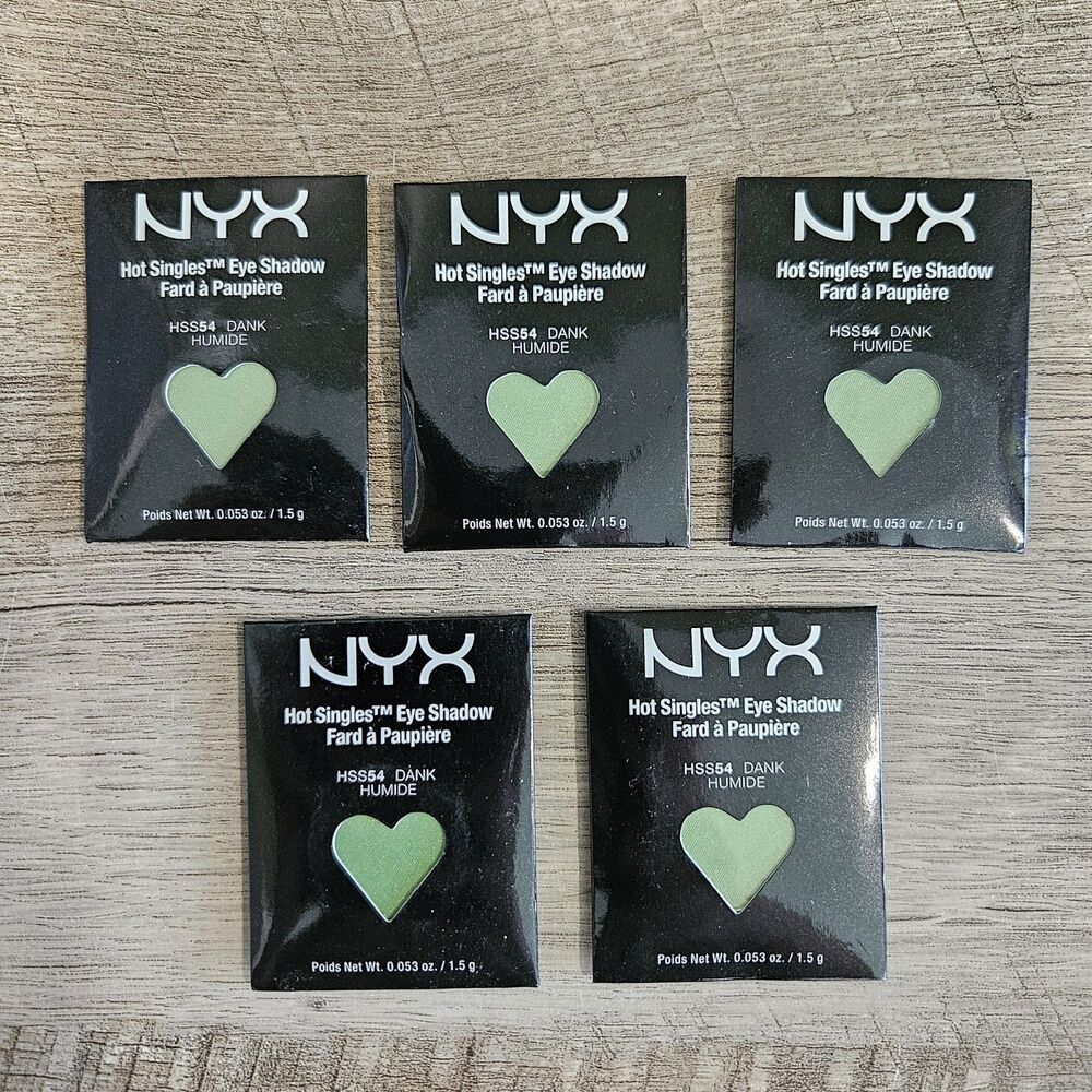 Lot of 5 NYX Hot Singles Eye Shadow Refills - HSS54 Dank Green NEW